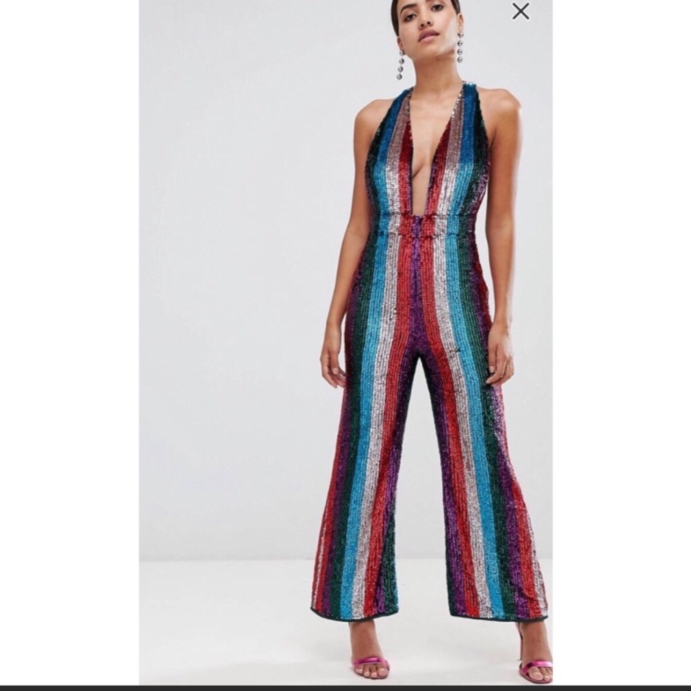 ASOS Rainbow Sequin Jumpsuit - RePosh! 💗
